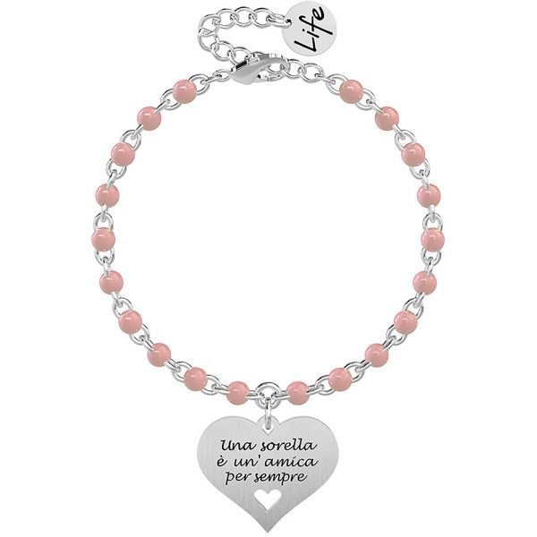 Bracciale Donna Kidult Family Sorella In Acciaio Con Ciondolo A Cuore E Catena Rolò 3 - Verre Gioielli verre-gioielli-bracciale-donna-gioielli-kidult-family-731833
