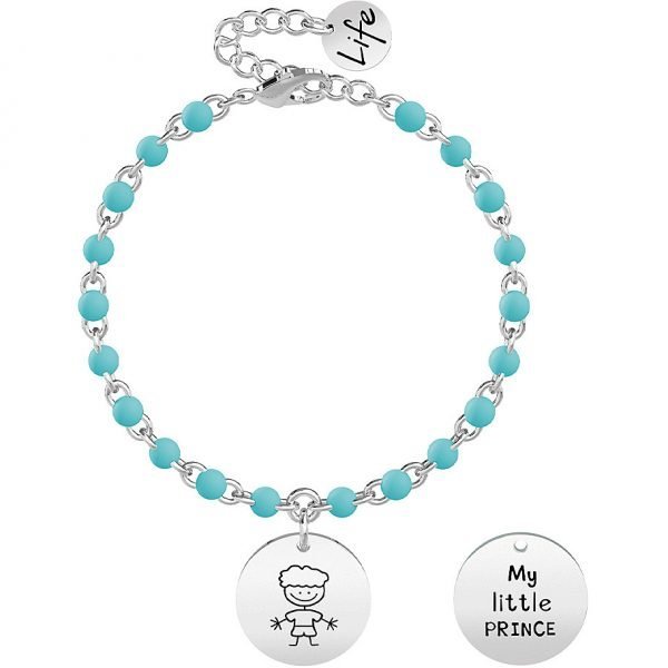 Bracciale Donna Kidult Family In Acciaio Con Ciondolo Tondo E Catena Rolò Turchese 3 - Verre Gioielli verre gioielli bracciale-donna-gioielli-kidult-family-731855