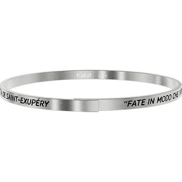 Bracciale Bangle Sottile Kidult Donna Frida Kahlo In Acciaio Satinato Philosophy 3 - Verre Gioielli verre-gioielli-bracciale-donna-gioielli-kidult-philosophy-731740