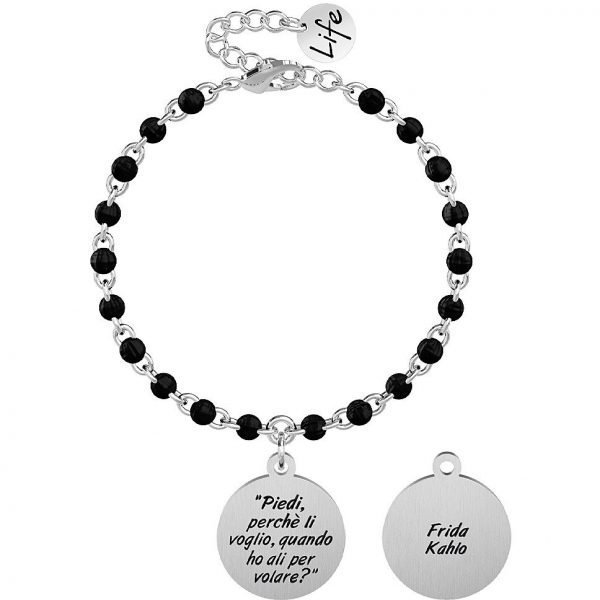 Bracciale Donna Kidult Philosophy In Acciaio Con Ciondolo Tondo E Catena Rolò 3 - Verre Gioielli verre-gioielli-bracciale-donna-gioielli-kidult-philosophy-731858