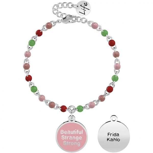 Bracciale Donna Kidult Philosophy In Acciaio Con Ciondolo Tondo Smaltato Rosa E Catena Rolò 3 - Verre Gioielli verre-gioielli-bracciale-donna-gioielli-kidult-philosophy-731859