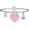 Bracciale Da Donna Kidult Special Moments Bangle In Acciaio Con Ciondoli A Cuore Smaltato Rosa E A Piedino 2 - Verre Gioielli verre-gioielli-bracciale-donna-gioielli-kidult-special-moments-731710
