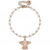 Bracciale Donna Kidult Spirituality In Acciaio Color Oro Rosa Con Ciondolo Ad Angelo E Catena Rolò 2 - Verre Gioielli verre-gioielli-bracciale-donna-gioielli-kidult-spirituality-731822