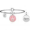 Bracciale Donna Kidult Symbols Bangle In Acciaio Con Ciondolo Tondo Smaltato Rosa 2 - Verre Gioielli verre-gioielli-bracciale-donna-gioielli-kidult-symbols-731714