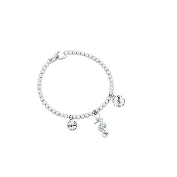 Bracciale Donna Liu Jo In Acciaio Inossidabile Argentato Con Cristalli Turchesi Con Charms 3 - Verre Gioielli verre-gioielli-bracciale-donna-gioielli-liujo-lj1485_