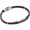 Bracciale uomo Boccadamo Man In Acciaio Rodiato Sfere di Occhio di Tigre e Piastra Centrale in Acciaio Rodiato 1 - Verre Gioielli verre gioielli bracciale-uomo-gioielli-boccadamo-man-abr531