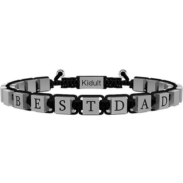 Bracciale Uomo Kidult Family Con Cubetti In Acciaio Intrecciati Con Filo Di Nylon Nero 3 - Verre Gioielli verre-gioielli-bracciale-uomo-gioielli-kidult-family-731792