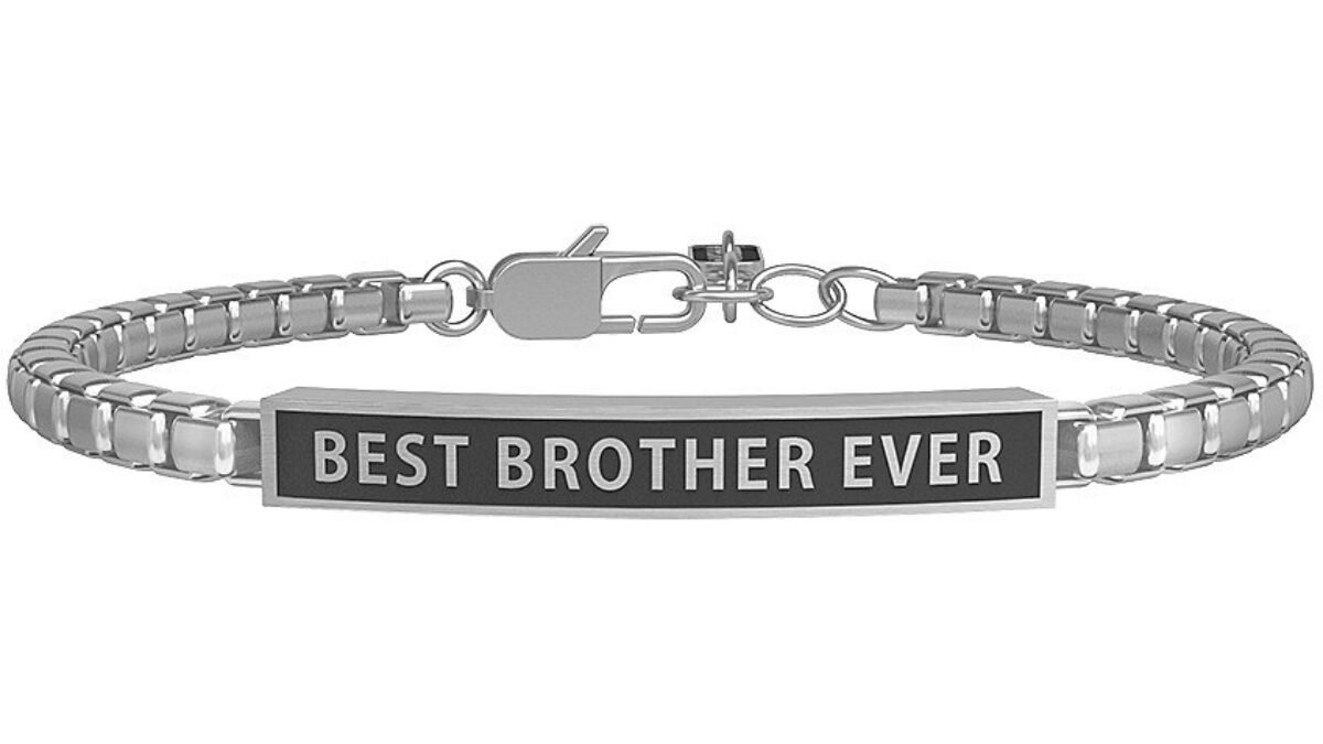 KIDULT Bracciale Family In Acciaio 316L Oro Rosa – Con Ciondolo Cuore E Smalto Viola, Regolabile