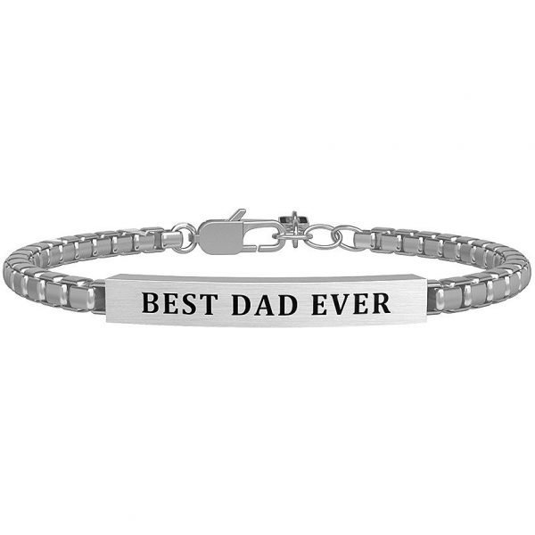 Bracciale Uomo Kidult Family In Acciaio Satinato Con Catena Veneta E Piastra Rettangolare 3 - Verre Gioielli verre-gioielli-bracciale-uomo-gioielli-kidult-family-731812_404230