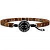 Bracciale Uomo Kidult Philosophy Con Cubi In Occhio Di Tigre E Piastra Tonda In Acciaio Di Colore Nero 2 - Verre Gioielli verre-gioielli-bracciale-uomo-gioielli-kidult-philosophy-73177
