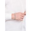 Bracciale Uomo Kidult Philosophy Carpe Diem In Acciaio Satinato Con Catena Groumette E Piastra Rettangolare Nera