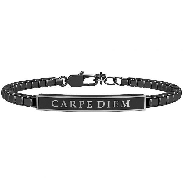 Bracciale Uomo Kidult Philosophy In Acciaio Satinato Color Nero Con Catena Veneta E Piastra Rettangolare 3 - Verre Gioielli verre-gioielli-bracciale-uomo-gioielli-kidult-philosophy-731811