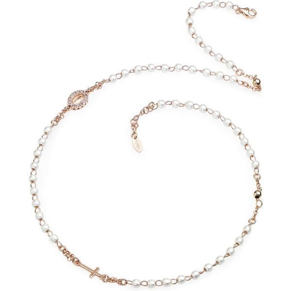 Collana Donna Girocollo Amen Madonna In Argento 925 Rosè Con Zirconi 3 - Verre Gioielli verre-gioielli-collana-donna-gioielli-amen-madonna-crorbz-m3