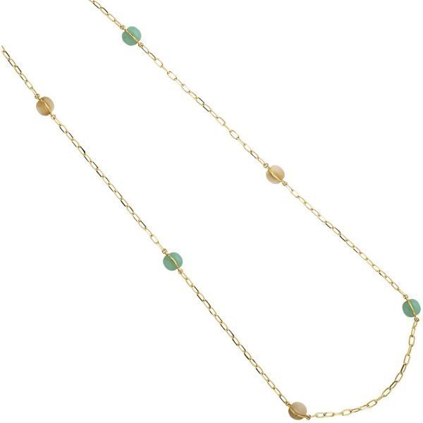 Collana Donna Boccadamo Emblema Con Cabochon Grandi Beige E Latte e Menta 3 - Verre Gioielli verre-gioielli-collana-donna-gioielli-boccadamo-emblema