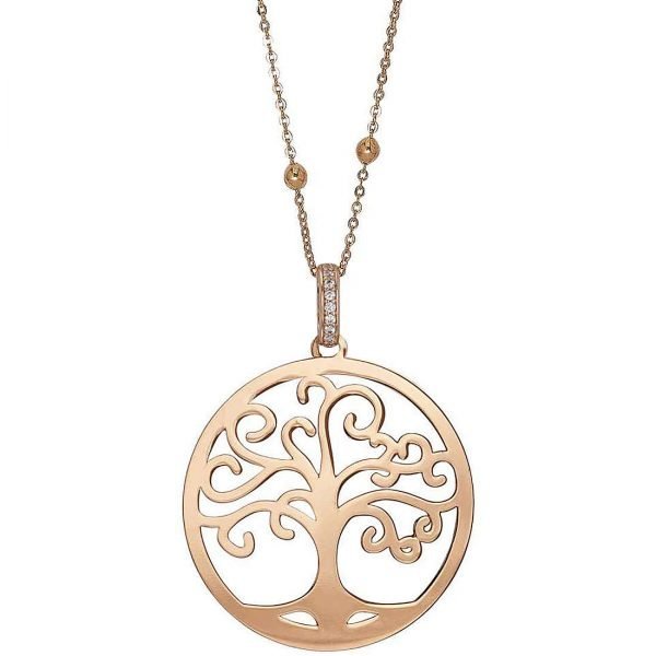 Collana Donna Boccadamo Jewels In Bronzo Rosato Con Pendente Albero Della Vita 3 - Verre Gioielli Collana Donna Boccadamo Jewels In Bronzo Rosato Con Pendente Albero Della Vita