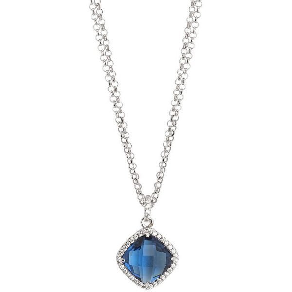 Collana Donna Boccadamo Mediterranea In Bronzo Rodiato Con Pendente Di Cristallo