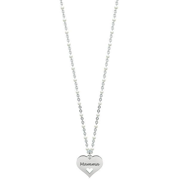 Girocollo Donna Kidult Family Per La Festa Della Mamma In Acciaio Con Ciondolo A Cuore E Catena Rolò 3 - Verre Gioielli verre-gioielli-collana-donna-mamma-kidult-family-751158