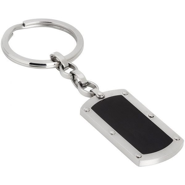Portachiavi Uomo Boccadamo Linea Man In Acciaio 316L Con Elemento Centrale In Pvd Nero 3 - Verre Gioielli verre-gioielli-portachiavi-uomo-gioielli-boccadamo-man