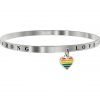 Bracciale Bangle Kidult Donna In Acciaio Satinato Con Ciondolo A Cuore Multicolor Love 1 - Verre Gioielli verre-gioiellibracciale-donna-gioielli-kidult-love-731739