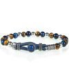 Bracciale Uomo Gerba Lab Con Cordino Blu Perle Con Pietre Di Occhio Di Tigre Blu Ematite E Componenti In Argento 925 1 - Verre Gioielli Bracciale Uomo Gerba Lab Con Cordino Blu Perle Con Pietre Di Occhio Di Tigre Blu Ematite E Componenti In Argento 925
