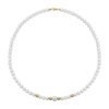 Collana di perle 5,5 / 6 mm con 4 sfere sfaccettate in oro giallo 18 kt - Collezione Bouquet Verre Gioielli