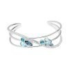 Bracciale Donna Stroili Bangle In Metallo Rigido Con Swarovski Azzurri