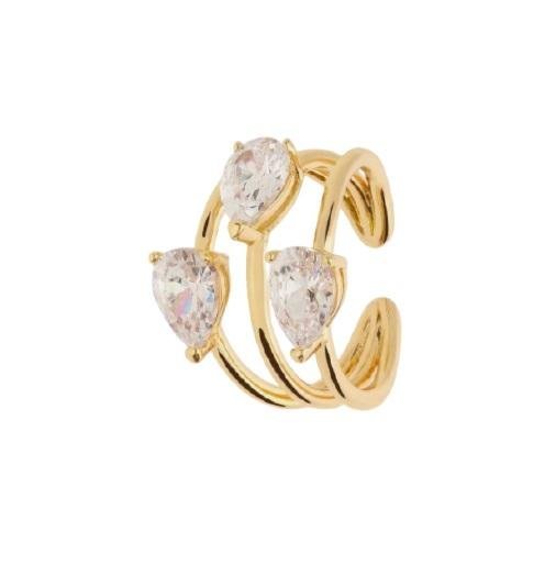 Anello Donna Stroili In Ottone Dorato E Zirconi Bianchi 3 - Verre Gioielli 1603383274496 verre gioielli