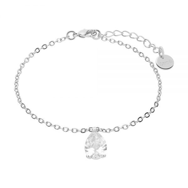 Bracciale Donna Stroili In Ottone Rodiato Con Zircone Pendente 3 - Verre Gioielli Bracciale Donna Stroili In Ottone Rodiato Con Zircone Pendente