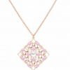 Collana Stroili Oro Donna In Ottone Rosato Con Ciondolo A Rombo E Cristalli E Smalto Rosa 2 - Verre Gioielli Collana Stroili Oro Donna In Ottone Rosato Con Ciondolo A Rombo E Cristalli E Smalto Rosa
