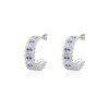 Orecchini Donna Stroili A Cerchio In Ottone Rodiato Swarovski E Smalto Blu