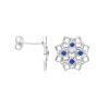 Orecchini Donna Stroili A Lobo In Ottone Rodiato A Fiore Con Cristalli E Smalto Blu 1 Verre Gioielli - l'istituzione del gioiello