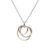 Collana Donna Stroili In Acciaio Con Pendenti A Cerchio Bicolore