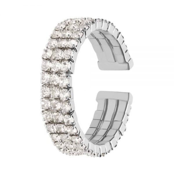 Anello Donna Stroili Regolabile In Ottone Rodiato E Strass Multifilo 3 - Verre Gioielli Anello Donna Stroili Regolabile In Ottone Rodiato E Strass Multifilo