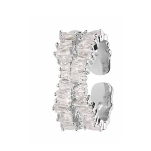 Anello Stroili Oro Donna A Fascia In Metallo Rodiato A Rombo Con Strass 3 - Verre Gioielli 1671144 verre gioielli