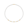 Collana Donna Kioto Con Perle E Sfere Rigate In Oro Giallo 18 Kt