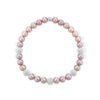 Bracciale A Molla Donna Kioto Con Perle Rosa Con Sfere Zirconate E In Oro Bianco 18 Kt