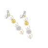 Orecchini Donna Kioto Con Perle E Sfere Zirconate E Sfaccettate In Oro Giallo18 Kt