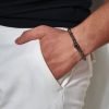 Bracciale Uomo Gerba Lab Con Cordino Marrone E Perle In Pietre di Bronzite Ematite Agata E Componenti In Metallo 5 - Verre Gioielli gerba049-600x600 verre gioielli