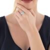 Anello Donna Stroili In Metallo Con Pietre Azzure E Strass 2