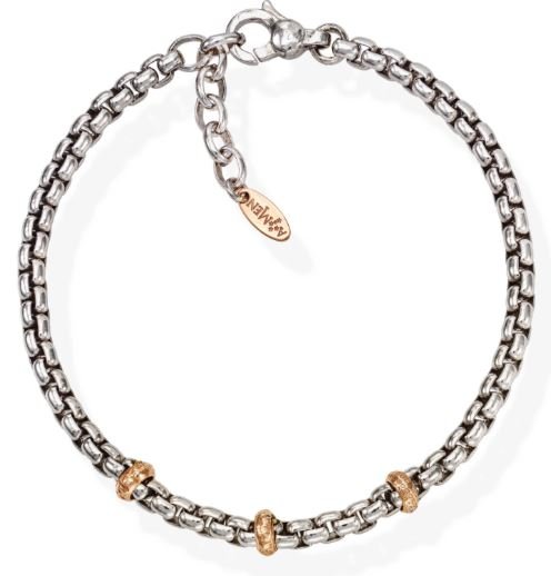Bracciale Uomo Amen In Argento 925 Rodiato E Rosè