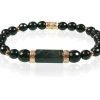 Bracciale Donna Gerba Carol 706 Con Componenti In Argento 925 Filo Elastico Mokaite Agata Bianca E Calcite