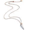 Collana Donna Gerba In Argento 925 Con Corno In Agata Smaltata In Argento Bianco 2 - Verre Gioielli Collana Donna Gerba In Argento 925 Con Corno In Agata Smaltata In Argento Bianco