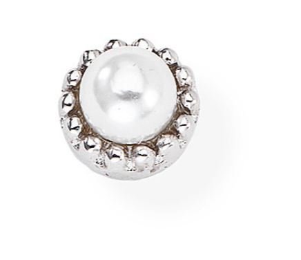 Mono Orecchino Amen A Dolcetto In Argento Rodiato E Zirconi Bianchi