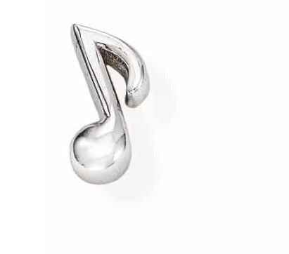 Mono Orecchino Amen A Nota Musicale In Argento Rodiato 3 - Verre Gioielli Mono Orecchino Amen A Nota Musicale In Argento Rodiato