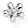 Mono Orecchino Amen A Fiore In Argento Rodiato E Zirconi Bianchi 2 - Verre Gioielli Mono Orecchino Amen A Fiore In Argento Rodiato E Zirconi Bianchi