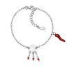 Bracciale Donna Amen Cornetti In Argento 925 Rodiato Con Cristalli Pendenti E Charms A Cornetto 2 - Verre Gioielli Bracciale Donna Amen Cornetti In Argento 925 Rodiato Con Cristalli Pendenti E Charms A Cornetto