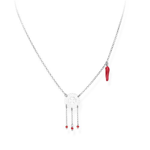 Collana Donna Amen Cornetti In Argento 925 Rodiato Con Cristalli Pendenti E Charms A Cornetto 3 - Verre Gioielli collana-acchiappafortuna-rodio_3530_big-verre-gioieilli