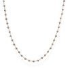 Collana Donna Amen Rosario In Argento 925 Rosato E Cristalli Fumè