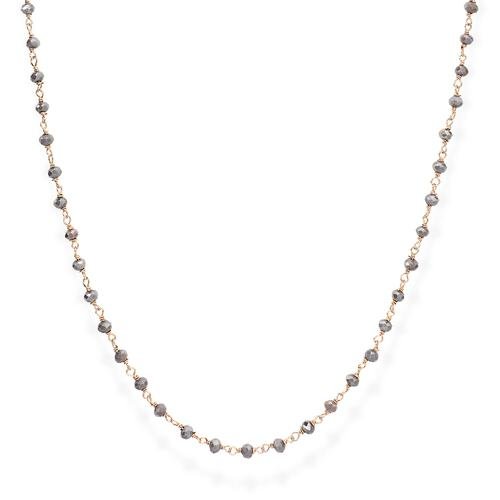 Collana Donna Amen Rosario In Argento 925 Rosato E Cristalli Fumè 3 - Verre Gioielli Collana Donna Amen Rosario In Argento 925 Rosato E Cristalli Fumè