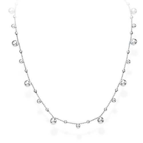 Collana Donna Amen Romance In Argento 925 Rodiato Con Sfere 3 - Verre Gioielli collana-sfere-rodio_3532_big-verre-gioielli